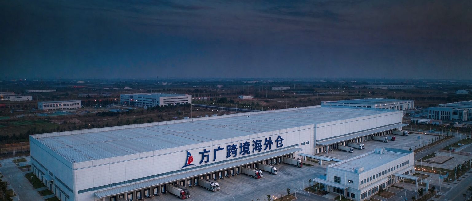 仓储基地夜景鸟瞰